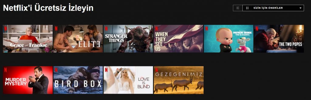 Netflix’i ücretsiz izleyin