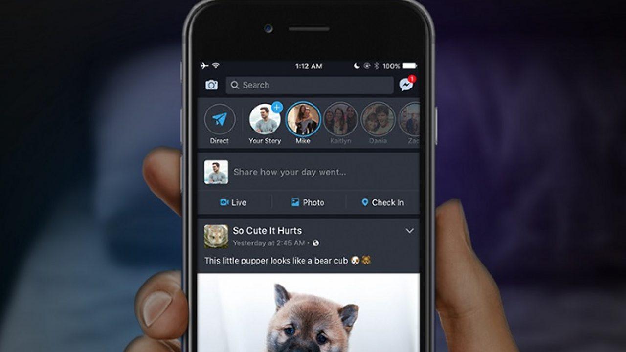 Facebook karanlık mod iOS