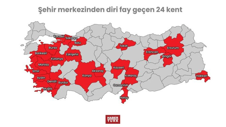 Türkiye'de Büyük Derecede Deprem Riski Taşıyan İller Açıklandı!
