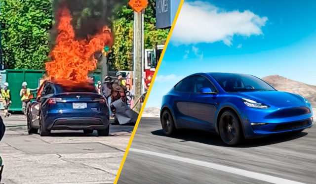 Bursa’da Tesla araçta yangın! Saniyeler içinde kül oldu